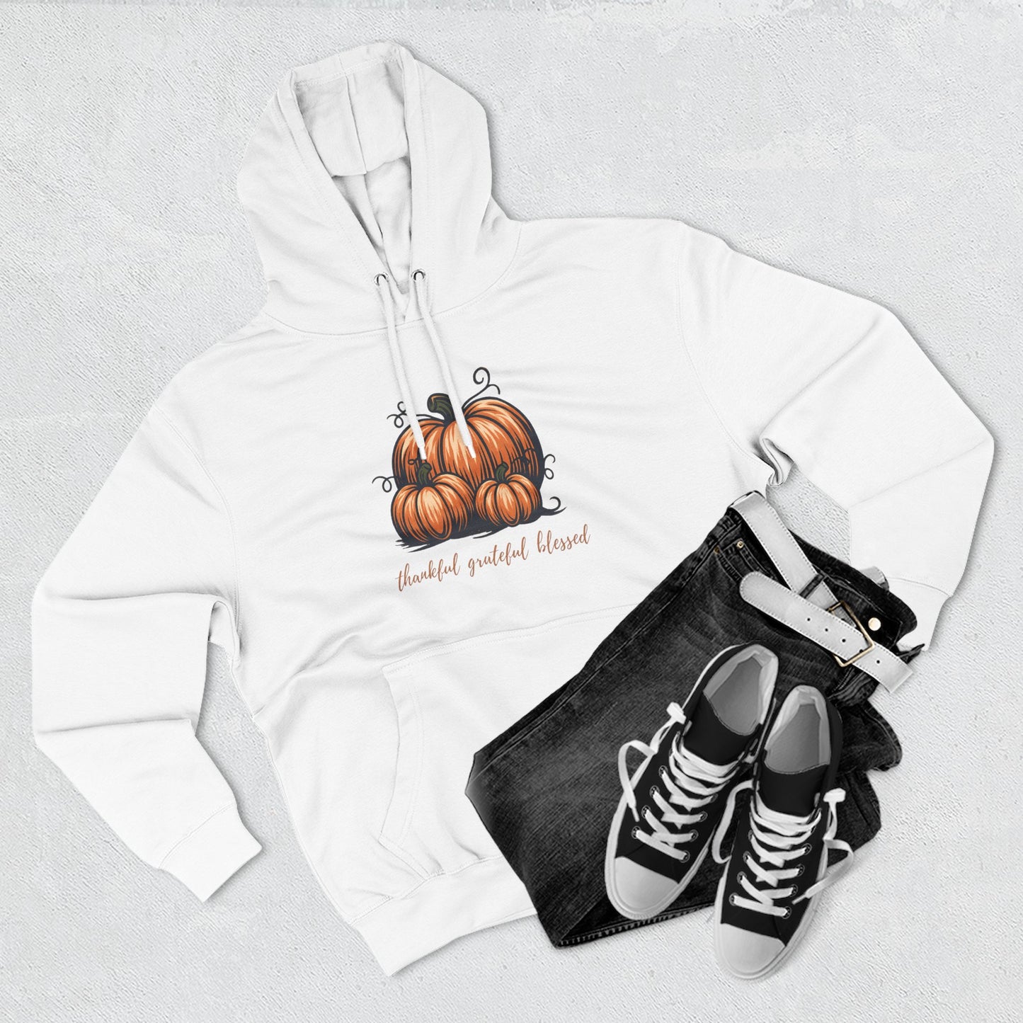 Cozy Pumpkin Fleece Hoodie – Fall Fashion, Thanksgiving & Halloween Sweatshirt