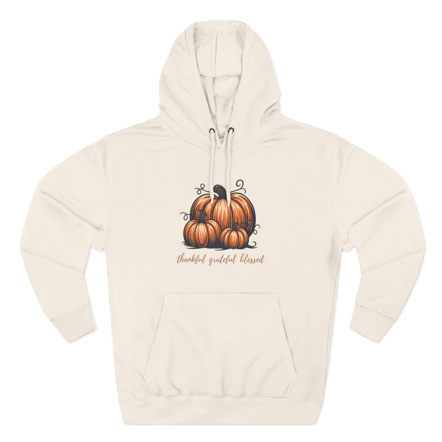 Cozy Pumpkin Fleece Hoodie – Fall Fashion, Thanksgiving & Halloween Sweatshirt