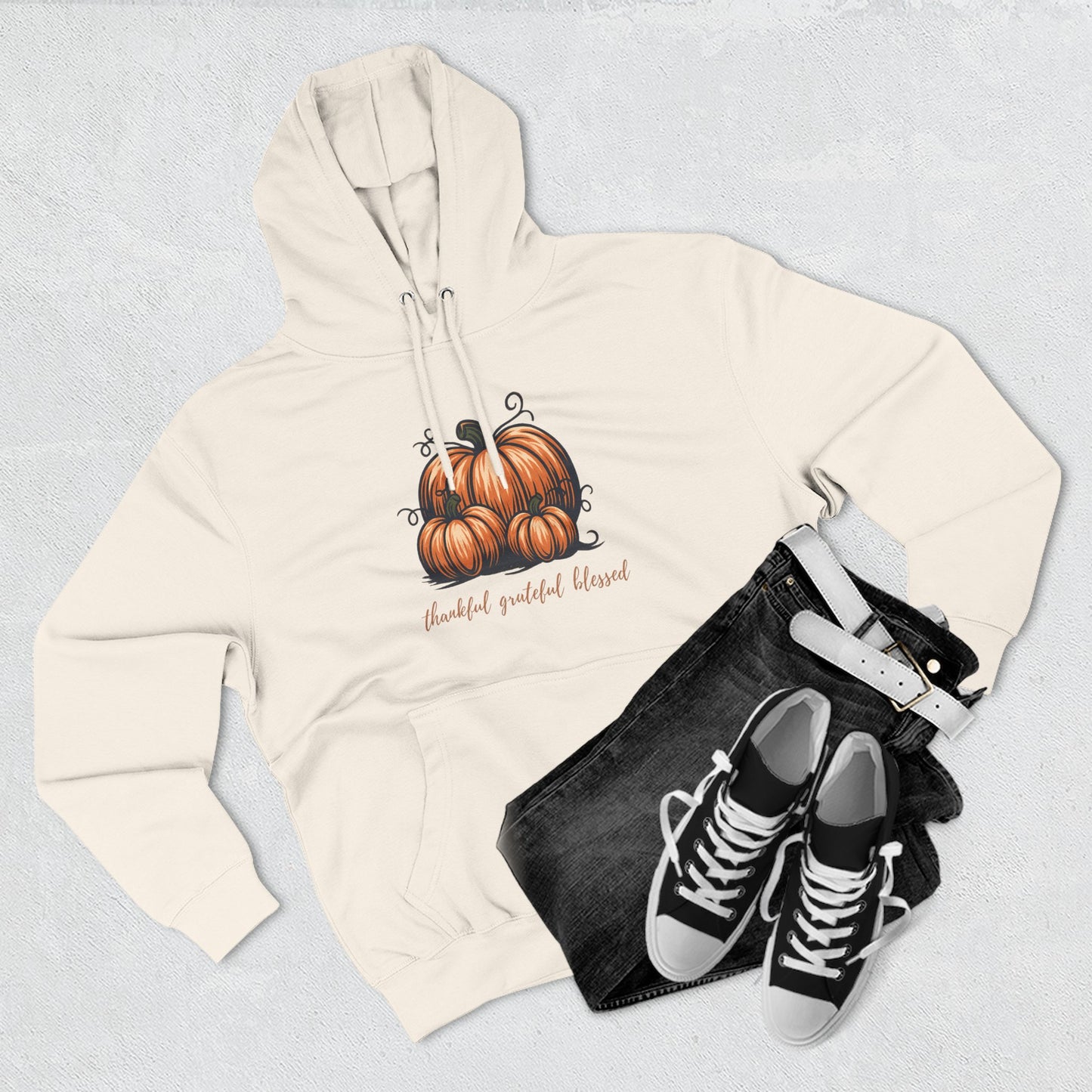 Cozy Pumpkin Fleece Hoodie – Fall Fashion, Thanksgiving & Halloween Sweatshirt