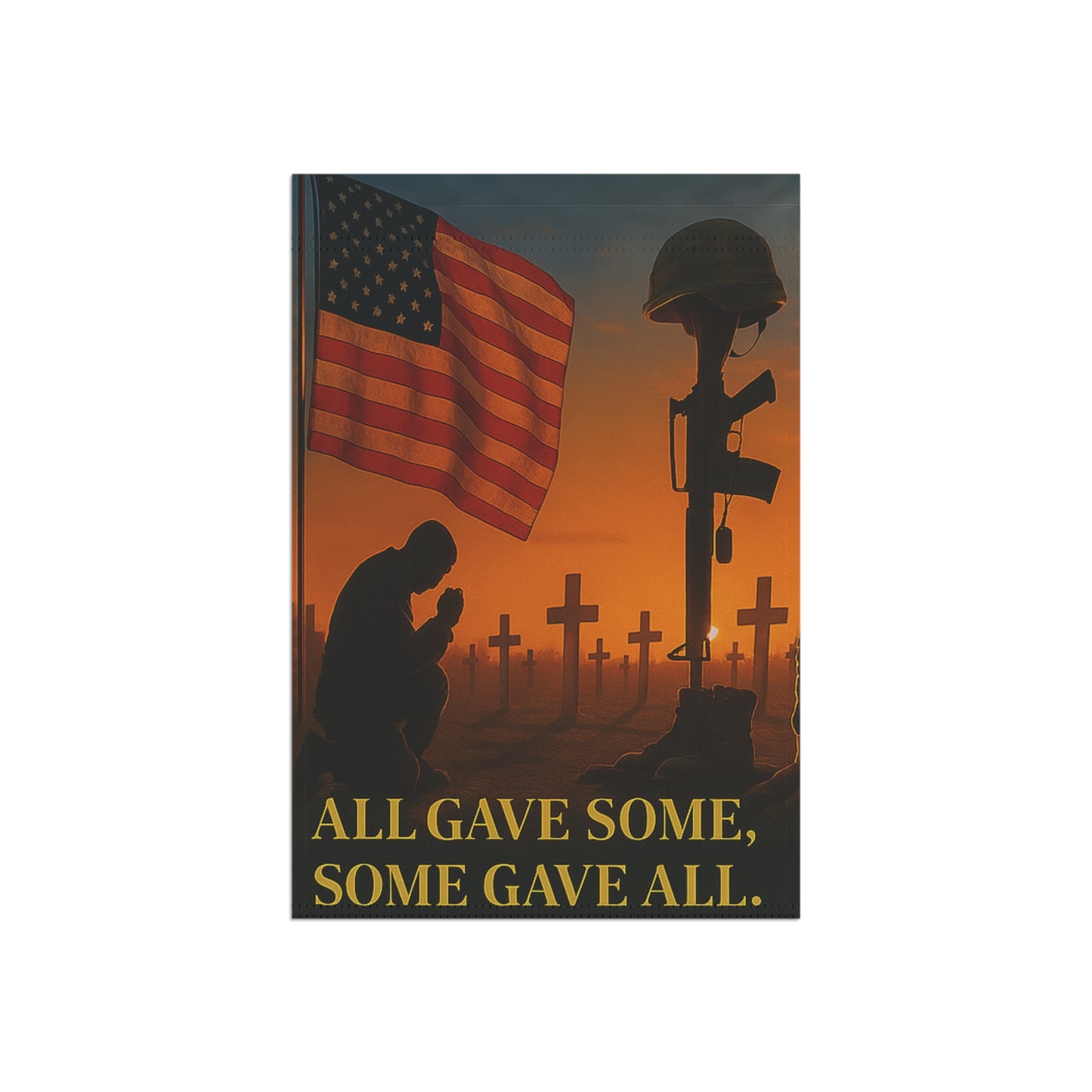 Patriotic Double-Sided Flag, Military Memorial Decor, Veteran's Day Tribute, Home & Garden Decoration, Commemorative Flag