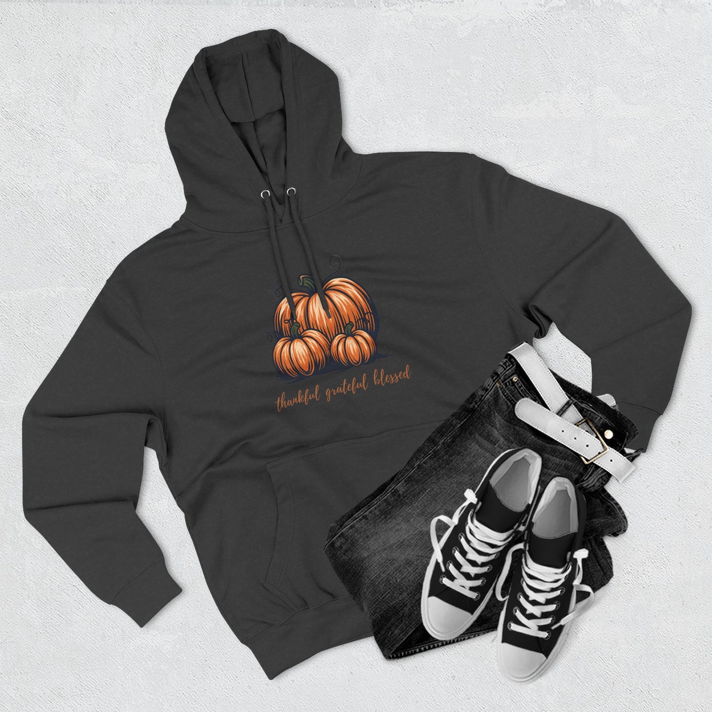 Cozy Pumpkin Fleece Hoodie – Fall Fashion, Thanksgiving & Halloween Sweatshirt