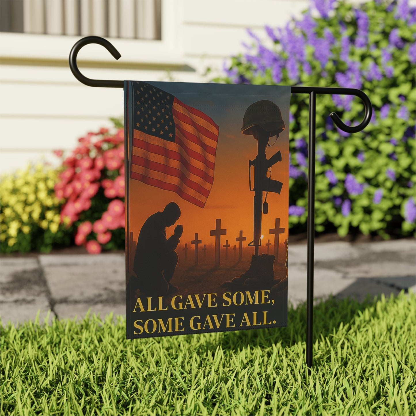 Patriotic Double-Sided Flag, Military Memorial Decor, Veteran's Day Tribute, Home & Garden Decoration, Commemorative Flag