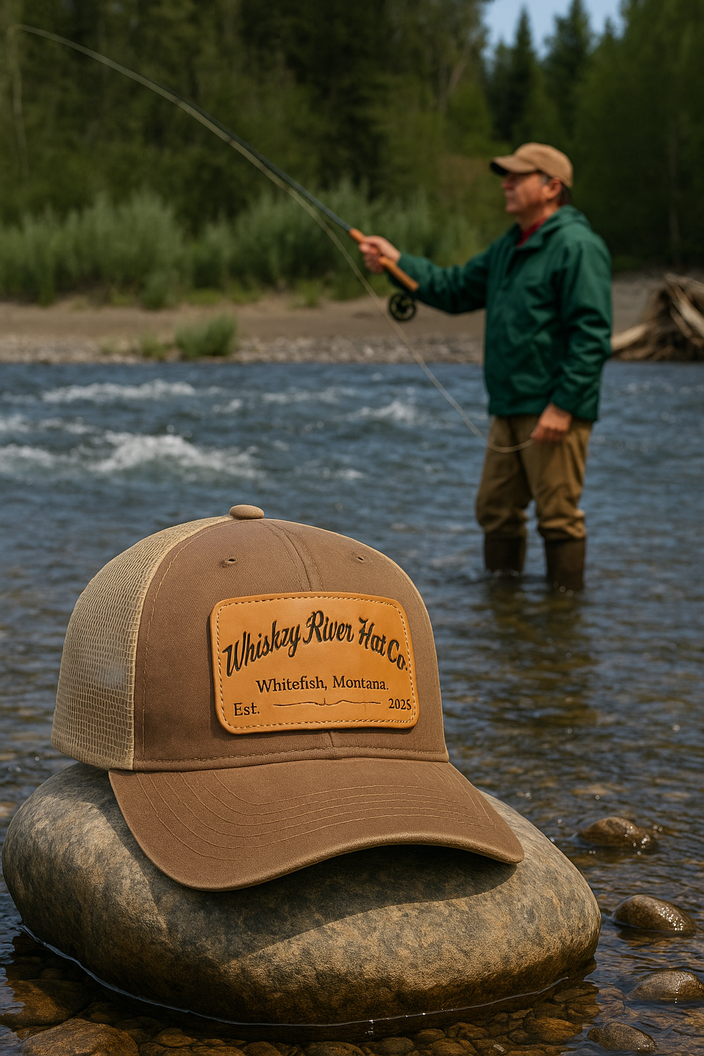 Whiskey River Hat Co. – Vintage Mesh-Back Trucker Hat