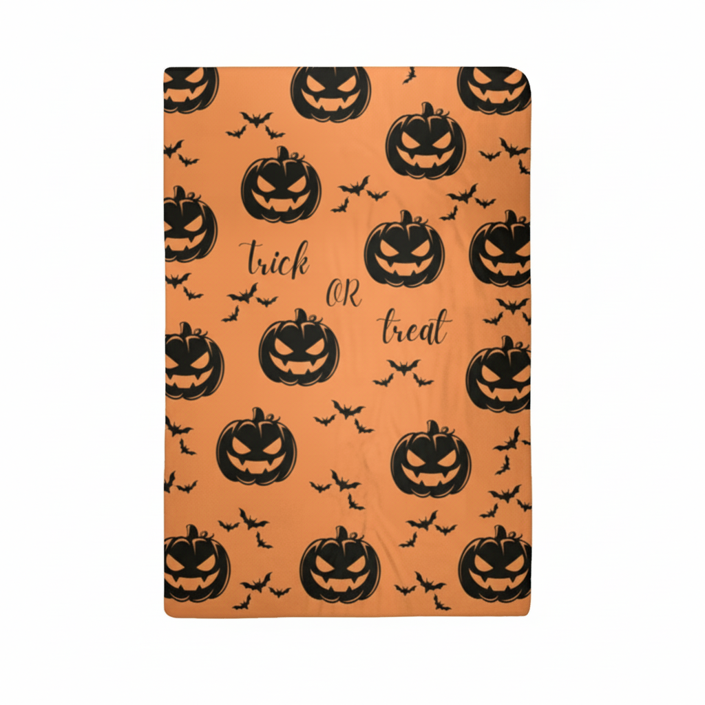 Halloween Sherpa Throw 50×60 – Scary Soft & Seasonal for Dorms & Cozy Nights