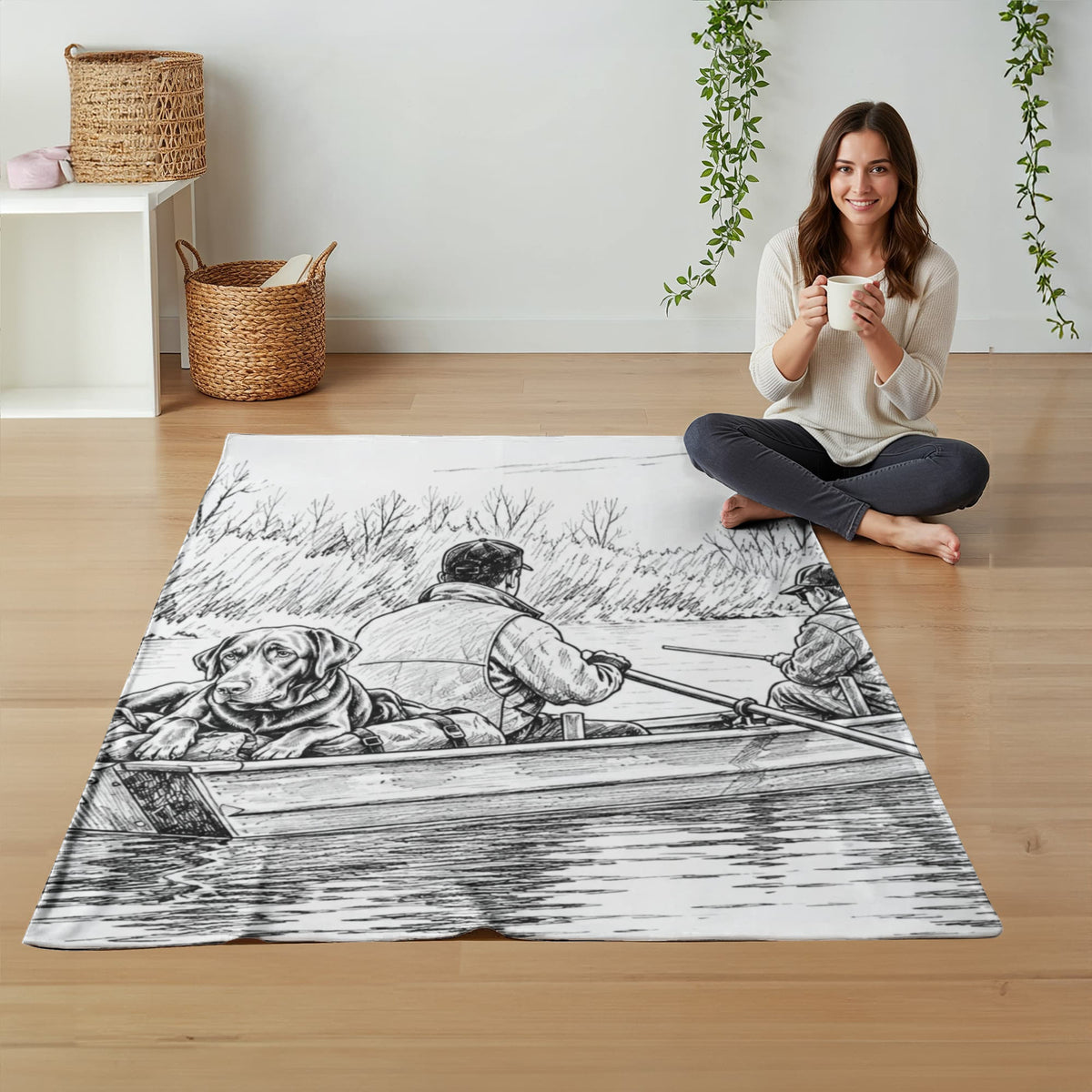 Morning Drift Personalized Outdoorsman Blanket