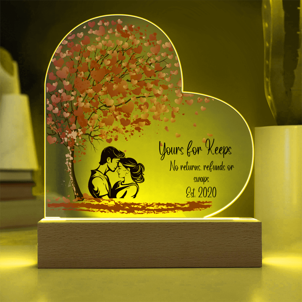 Yours For Keeps Heart Plaque