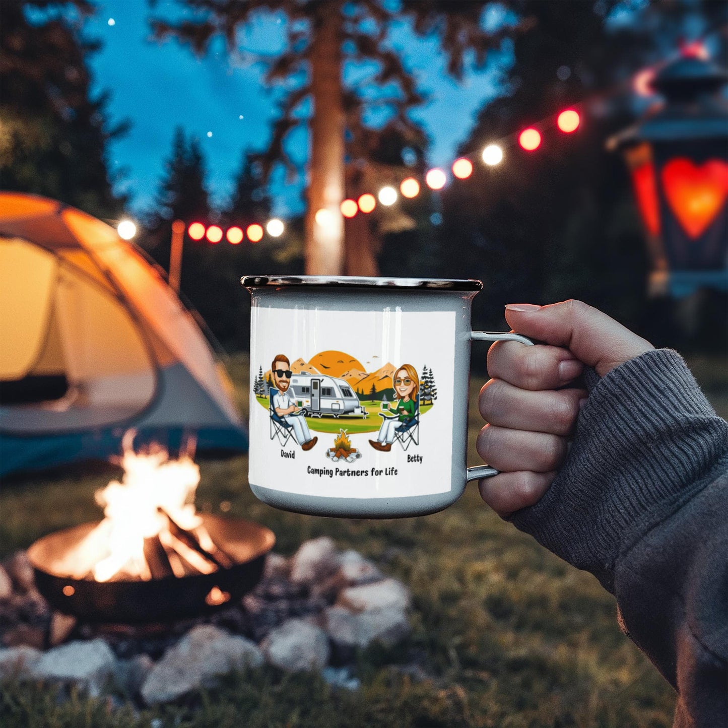 Husband & Wife Camping Partners 4 Life