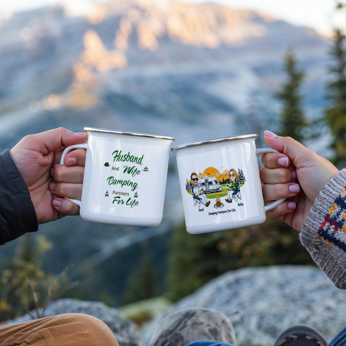 Husband & Wife Camping Partners 4 Life