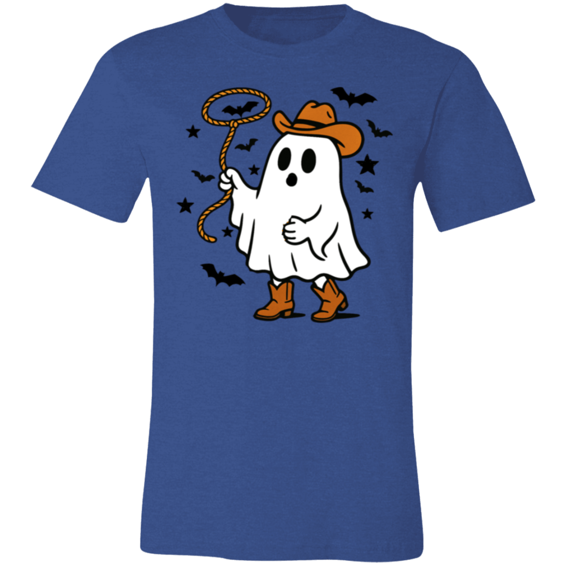 Cowboy Ghost Tee – Western Halloween Graphic T-Shirt for Fall Nights & Bonfire Parties - Lazy Rockin H Ecom