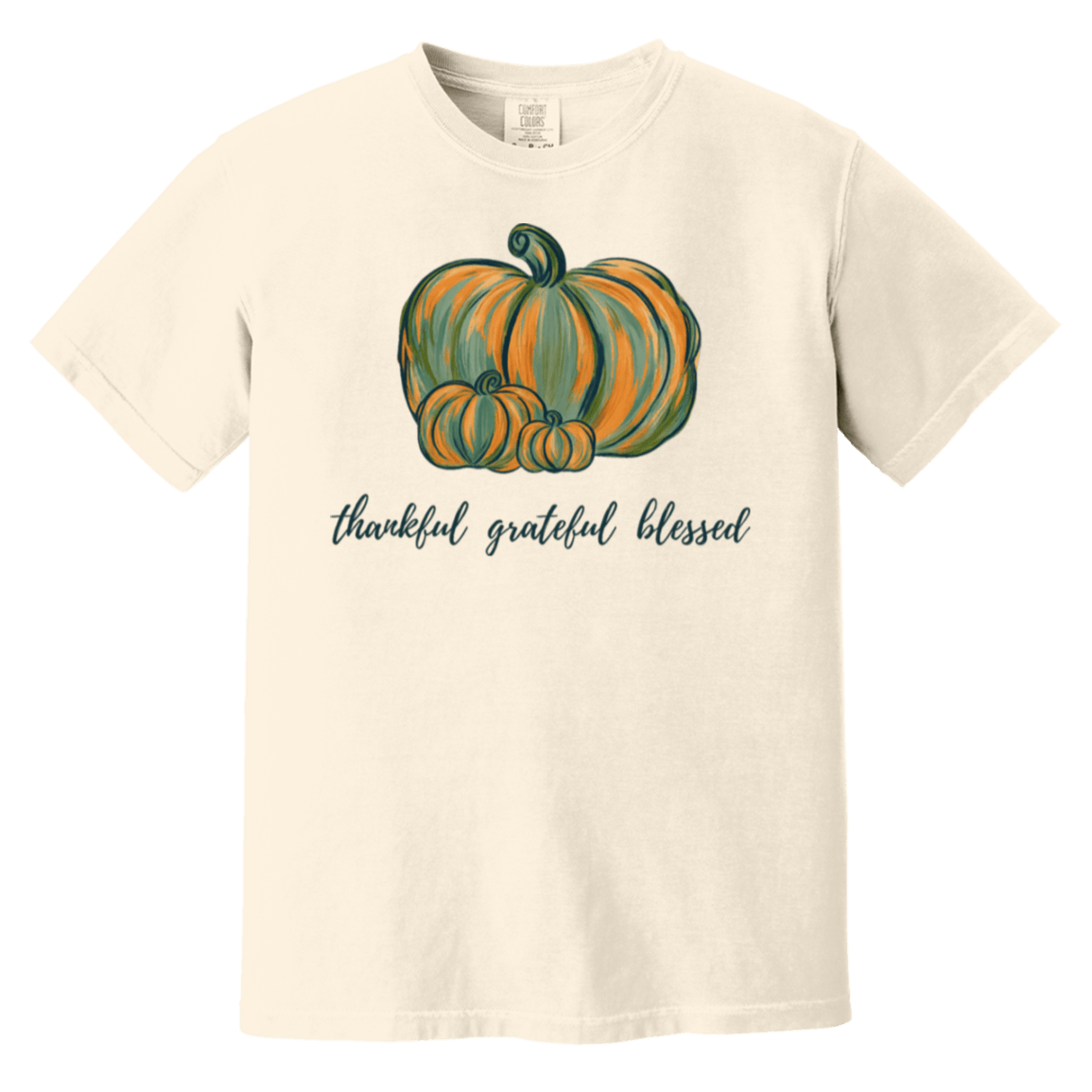 Grateful • Thankful • Blessed Heavyweight Tee – Fall Comfort Edition - Lazy Rockin H Ecom
