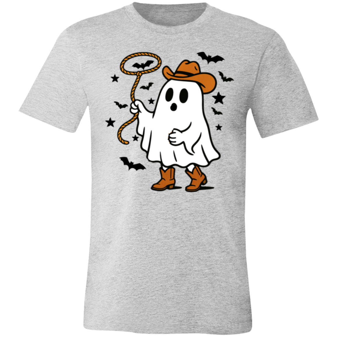 Cowboy Ghost Tee – Western Halloween Graphic T-Shirt for Fall Nights & Bonfire Parties