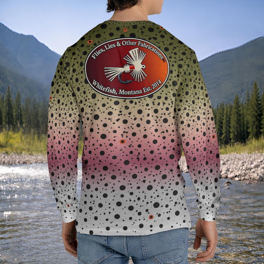 For the Man Who'd Rather Be Fishing | Rainbow Trout II Long Sleeve Shirt | Montana Fishing Gift