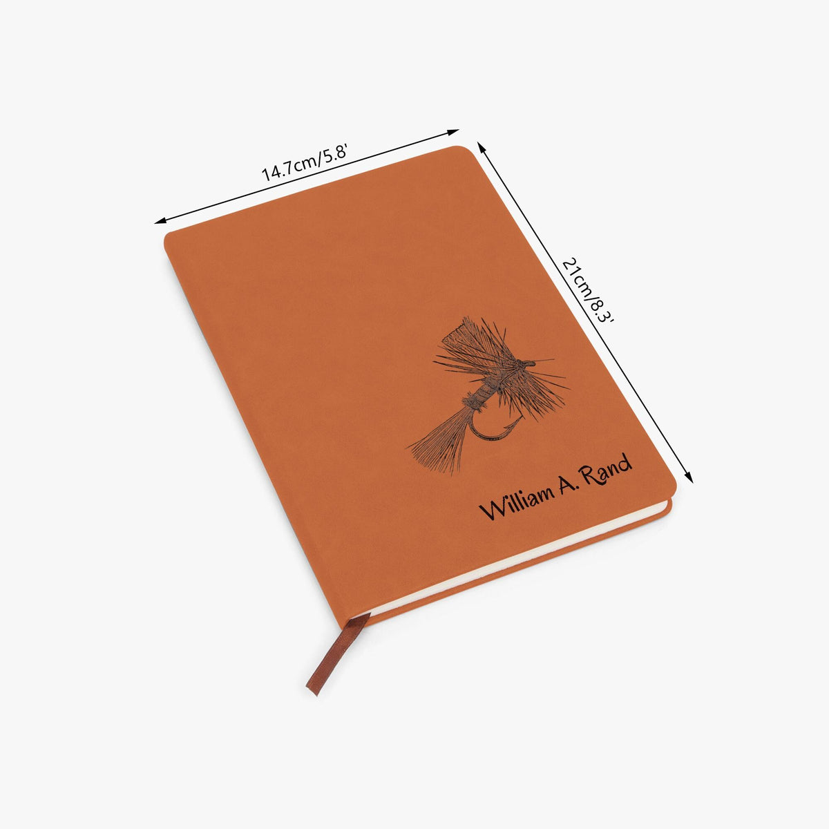 His name on the Front, your words on the Back | Custom Fly Fishing Journal Gift