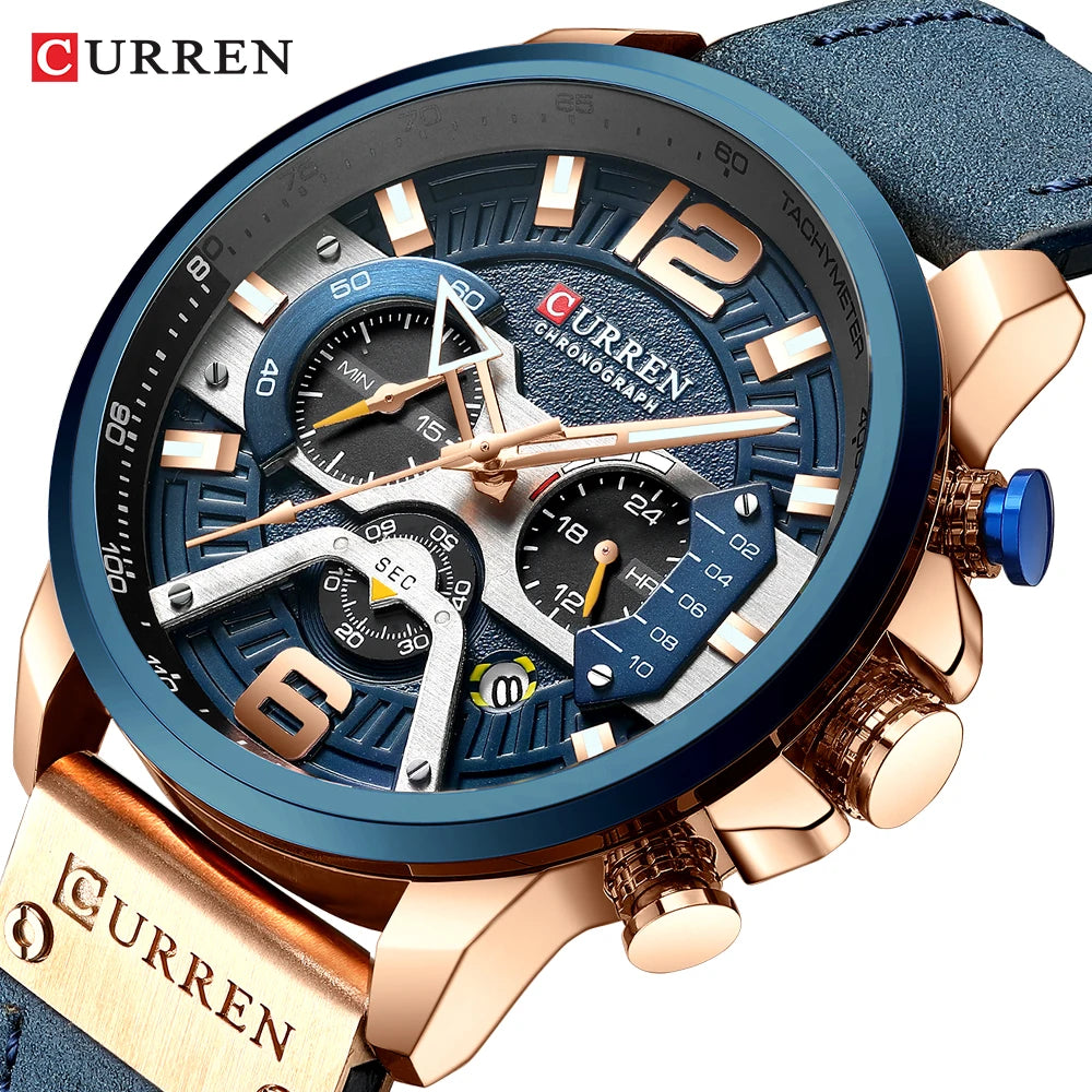 CURREN Military Chronograph Wristwatch
