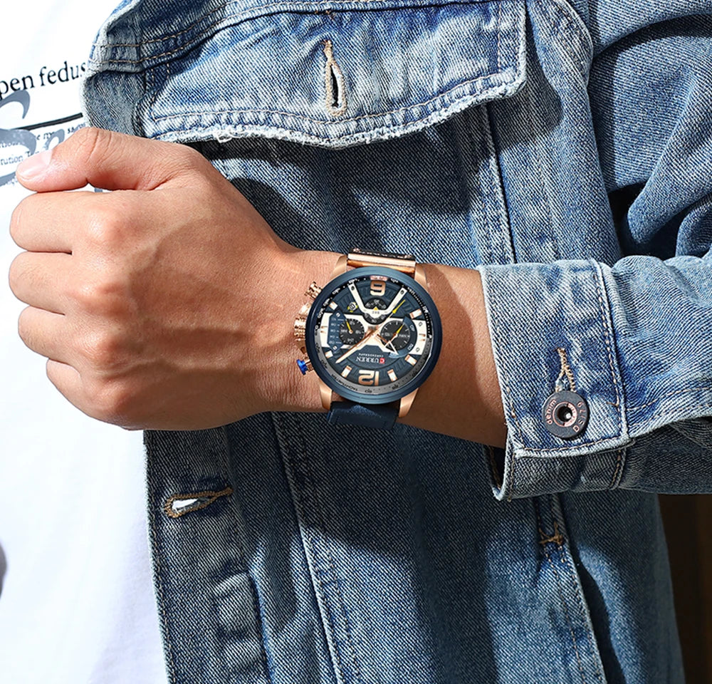 CURREN Military Chronograph Wristwatch