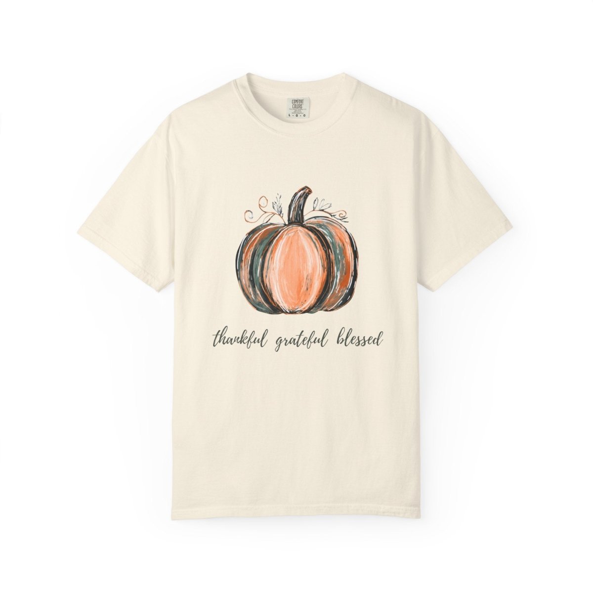 Thankful Grateful Blessed Pumpkin Tee – Fall & Thanksgiving Shirt for Women - Lazy Rockin H Ecom