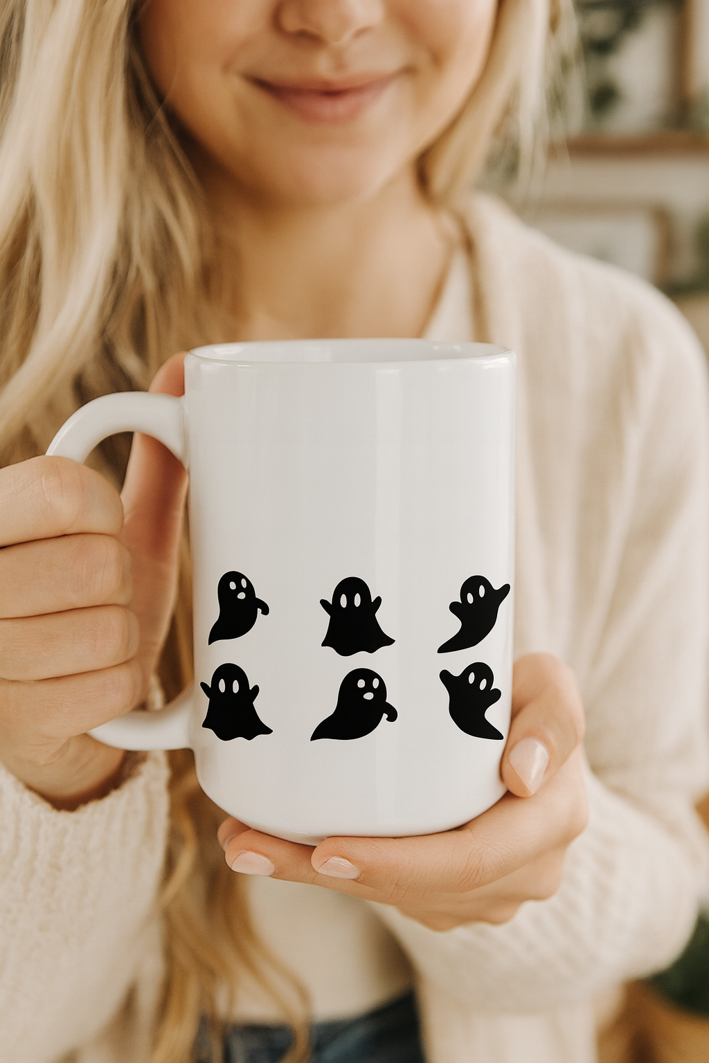 π» Got Boo? Black Ghosts White Ceramic Mug