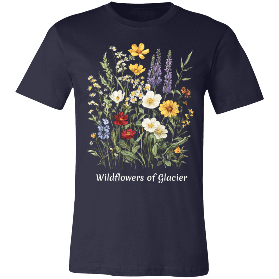Wildflowers of Glacier Boho Bouquet Tee – Modern Unisex Retail Fit - Lazy Rockin H Ecom