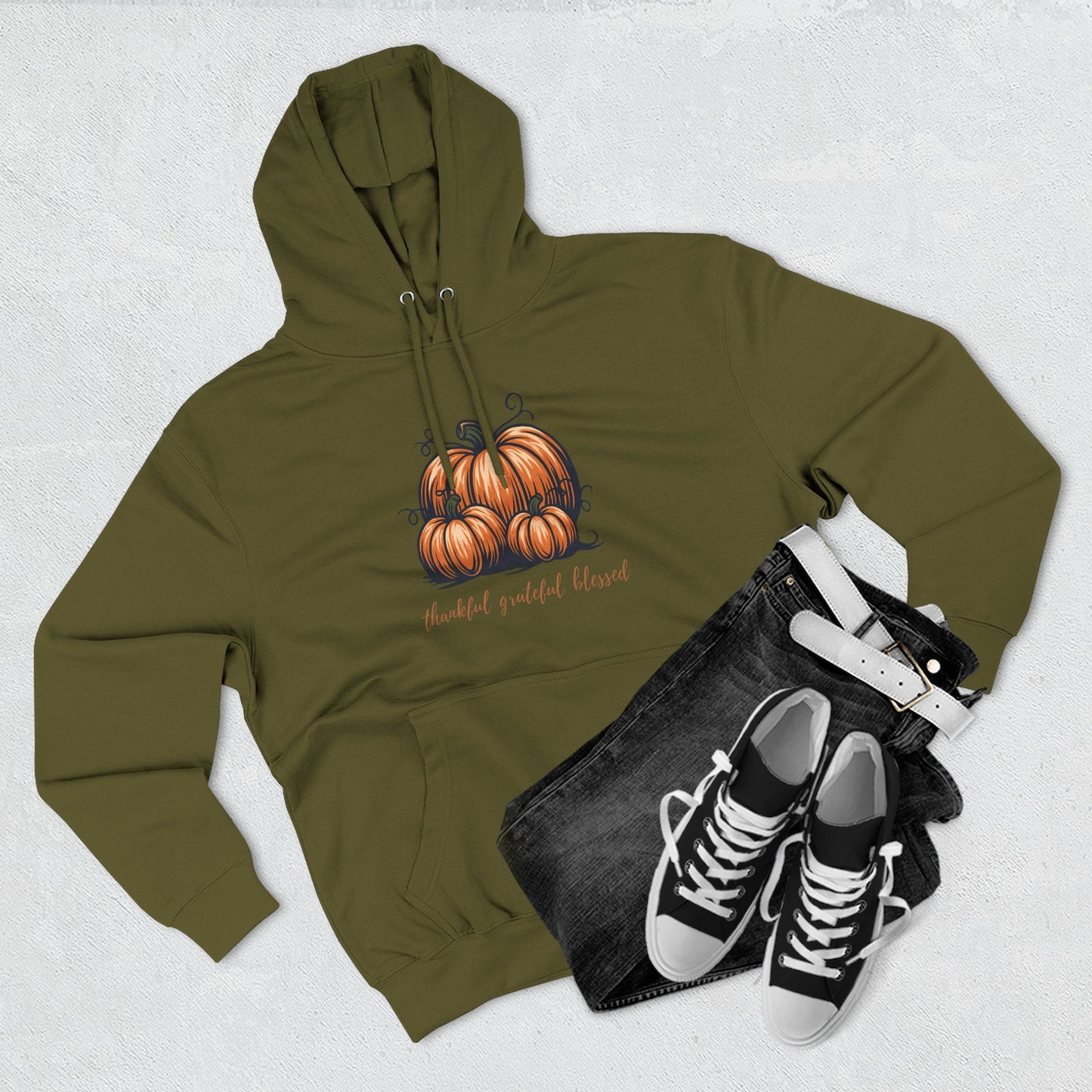 Cozy Pumpkin Fleece Hoodie – Fall Fashion, Thanksgiving & Halloween Sweatshirt