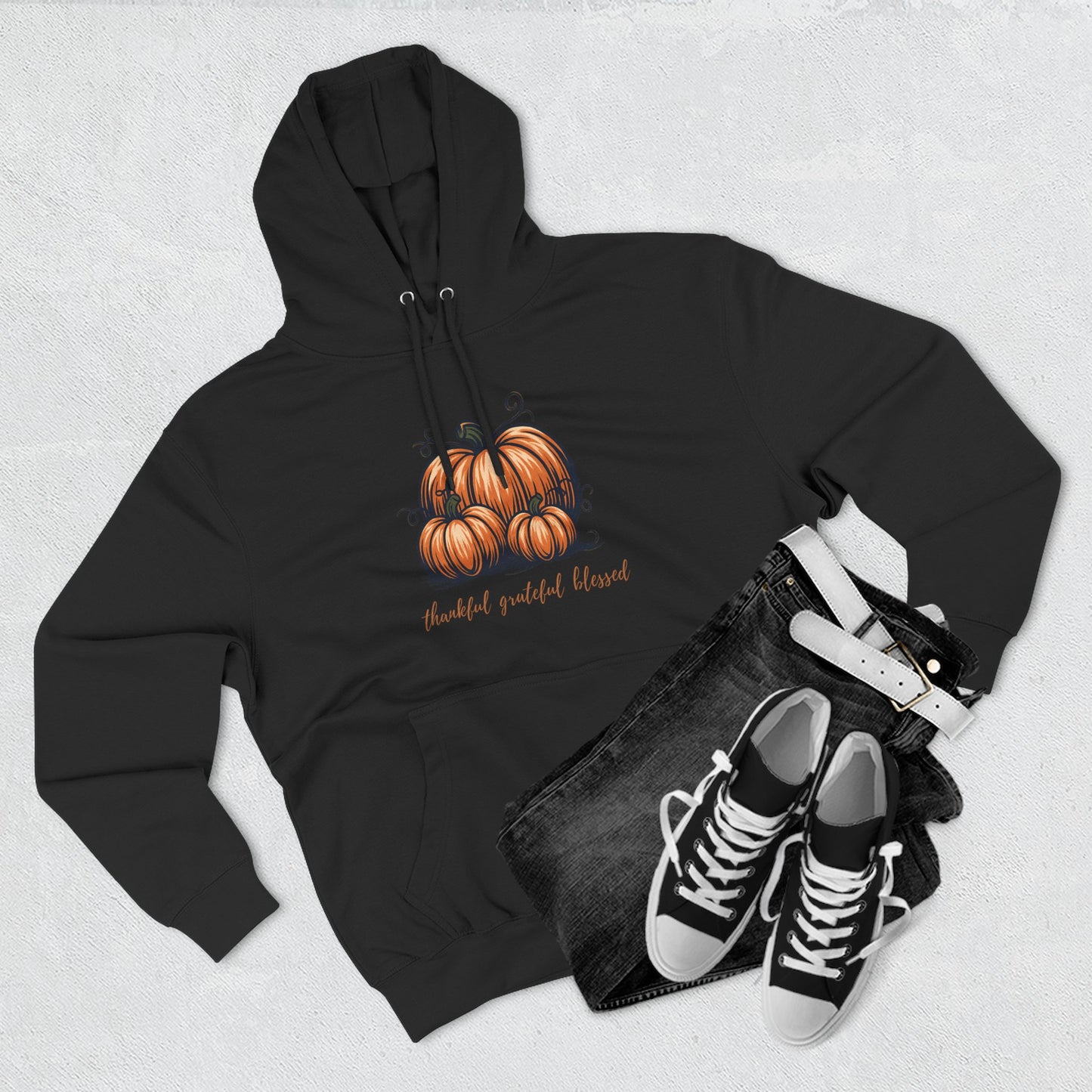 Cozy Pumpkin Fleece Hoodie – Fall Fashion, Thanksgiving & Halloween Sweatshirt
