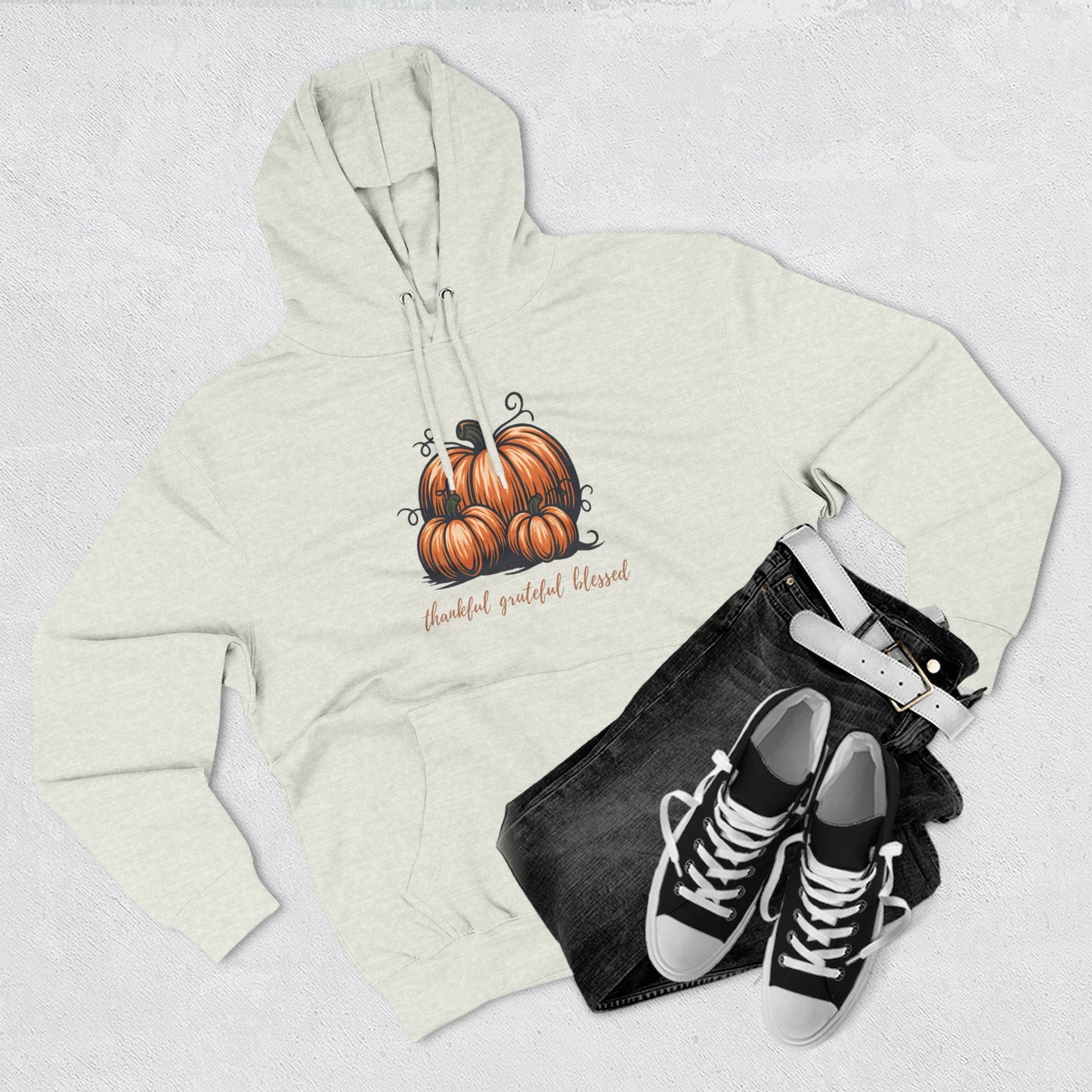 Cozy Pumpkin Fleece Hoodie – Fall Fashion, Thanksgiving & Halloween Sweatshirt