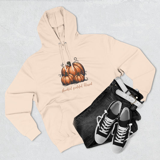 Cozy Pumpkin Fleece Hoodie – Fall Fashion, Thanksgiving & Halloween Sweatshirt
