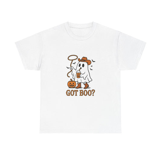 Halloween Ghost Tee, Got Boo? Unisex Heavy Cotton T-Shirt for Fall Parties, Trick or Treat, Halloween Costume, Spooky Vibes