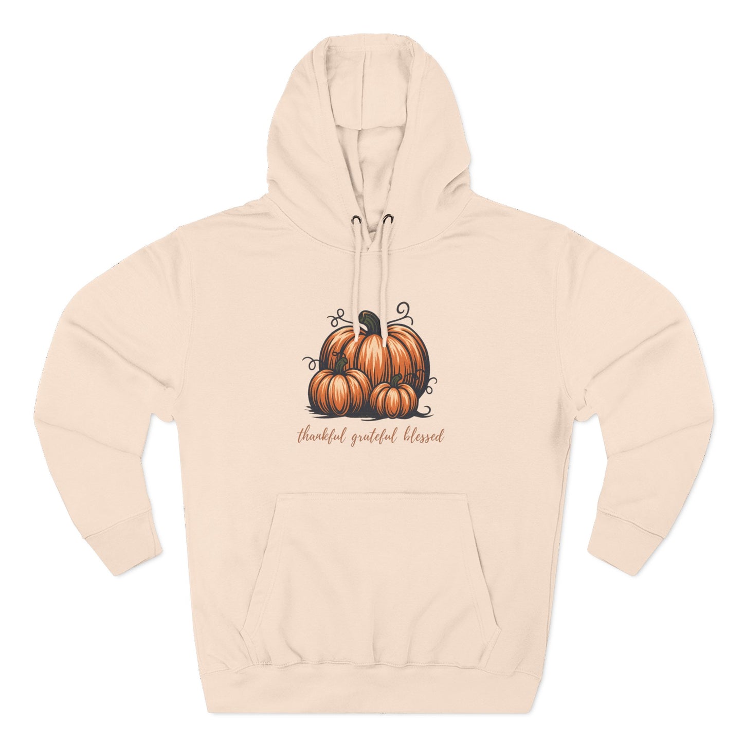 Cozy Pumpkin Fleece Hoodie – Fall Fashion, Thanksgiving & Halloween Sweatshirt