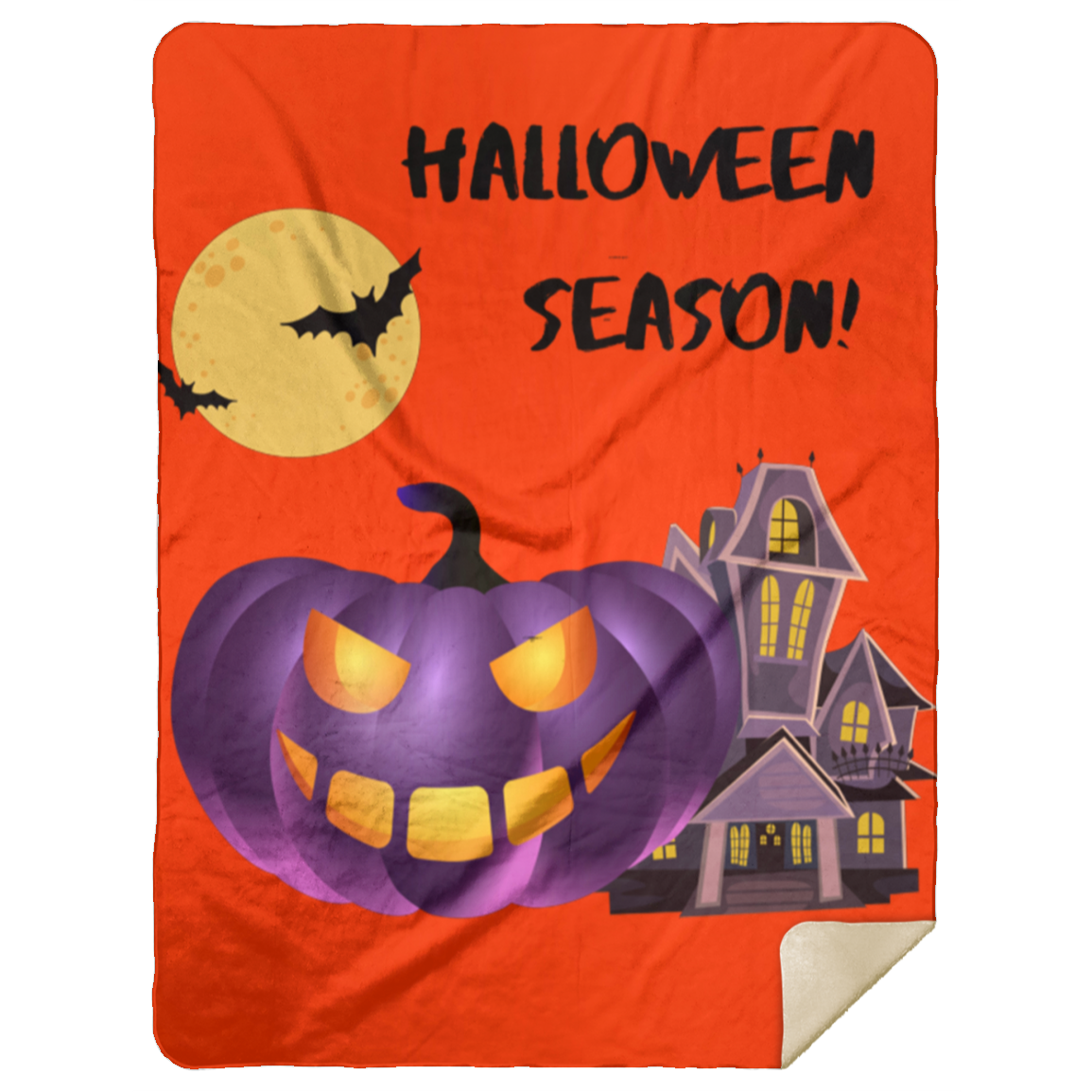 Halloween Sherpa Blanket 60×80 – Scary Soft, Seriously Spooky, Perfect for Dorm Movie Nights