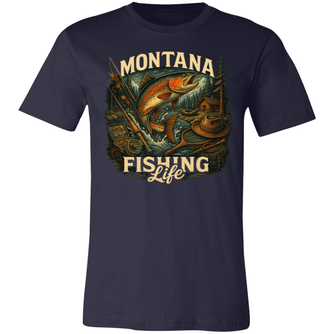3001C Bella + Canvas Unisex Jersey Short - Sleeve T-Shirt - Lazy Rockin H Ecom