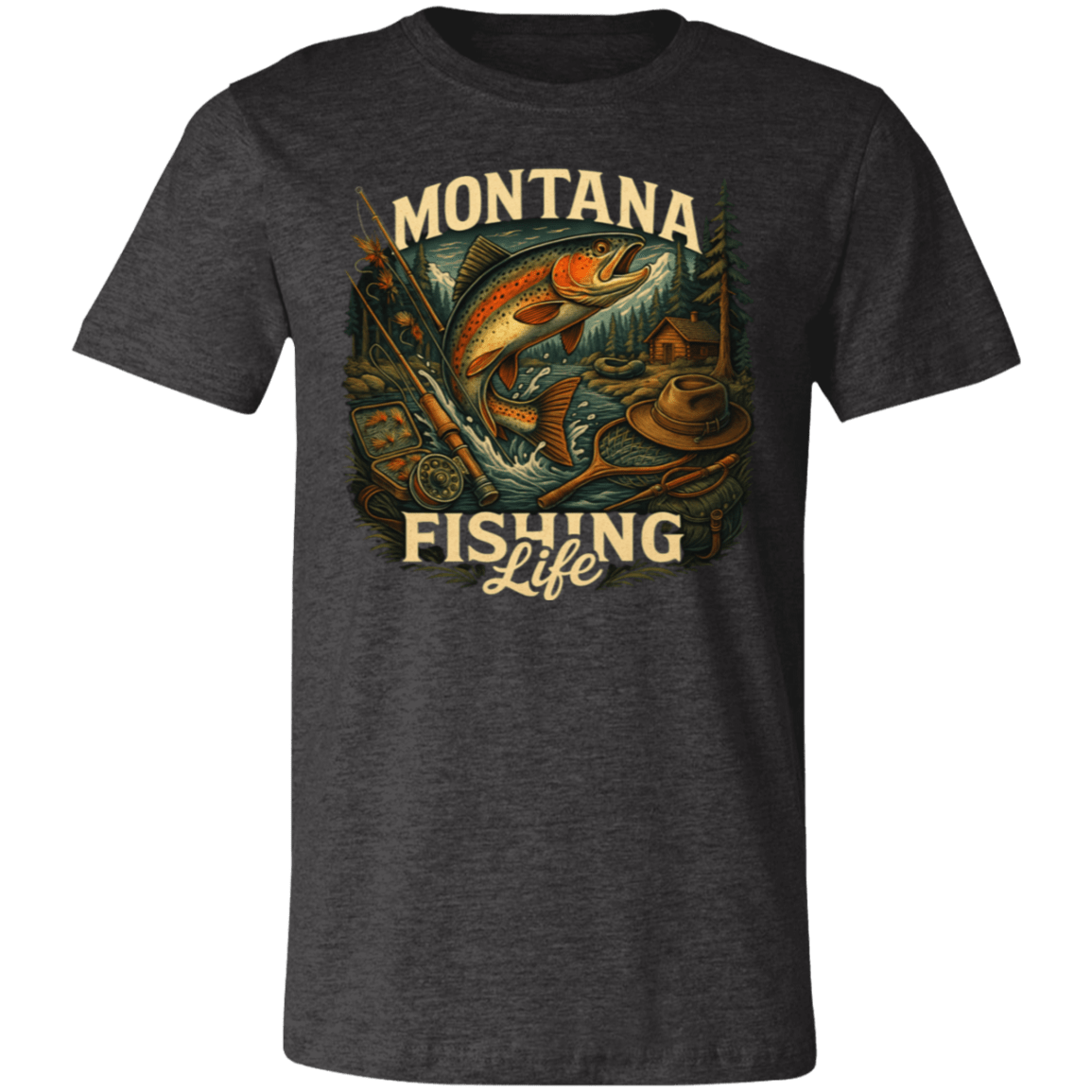 3001C Bella + Canvas Unisex Jersey Short - Sleeve T-Shirt - Lazy Rockin H Ecom