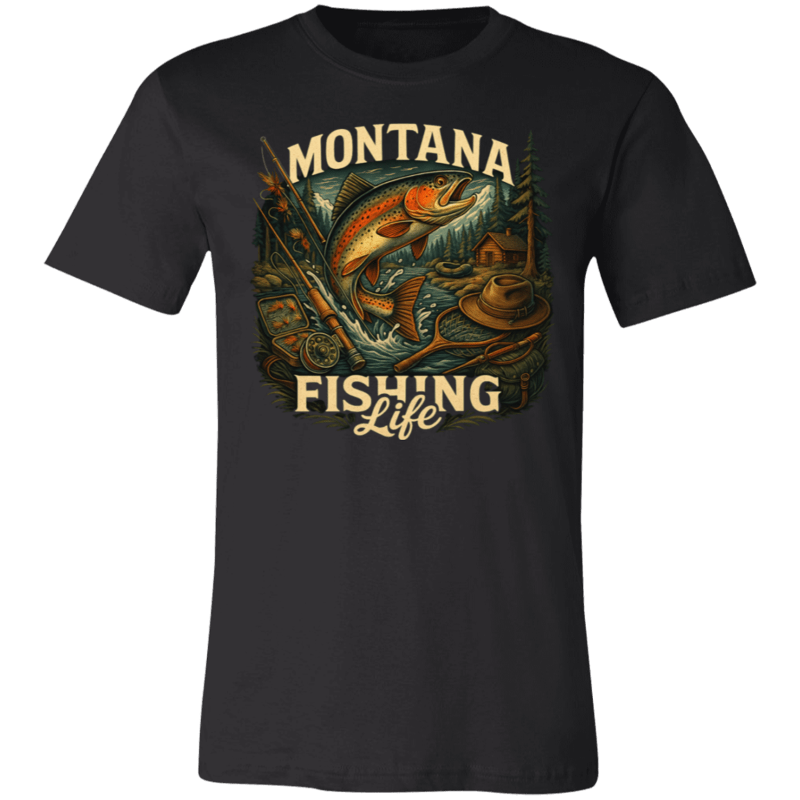 3001C Bella + Canvas Unisex Jersey Short - Sleeve T-Shirt - Lazy Rockin H Ecom