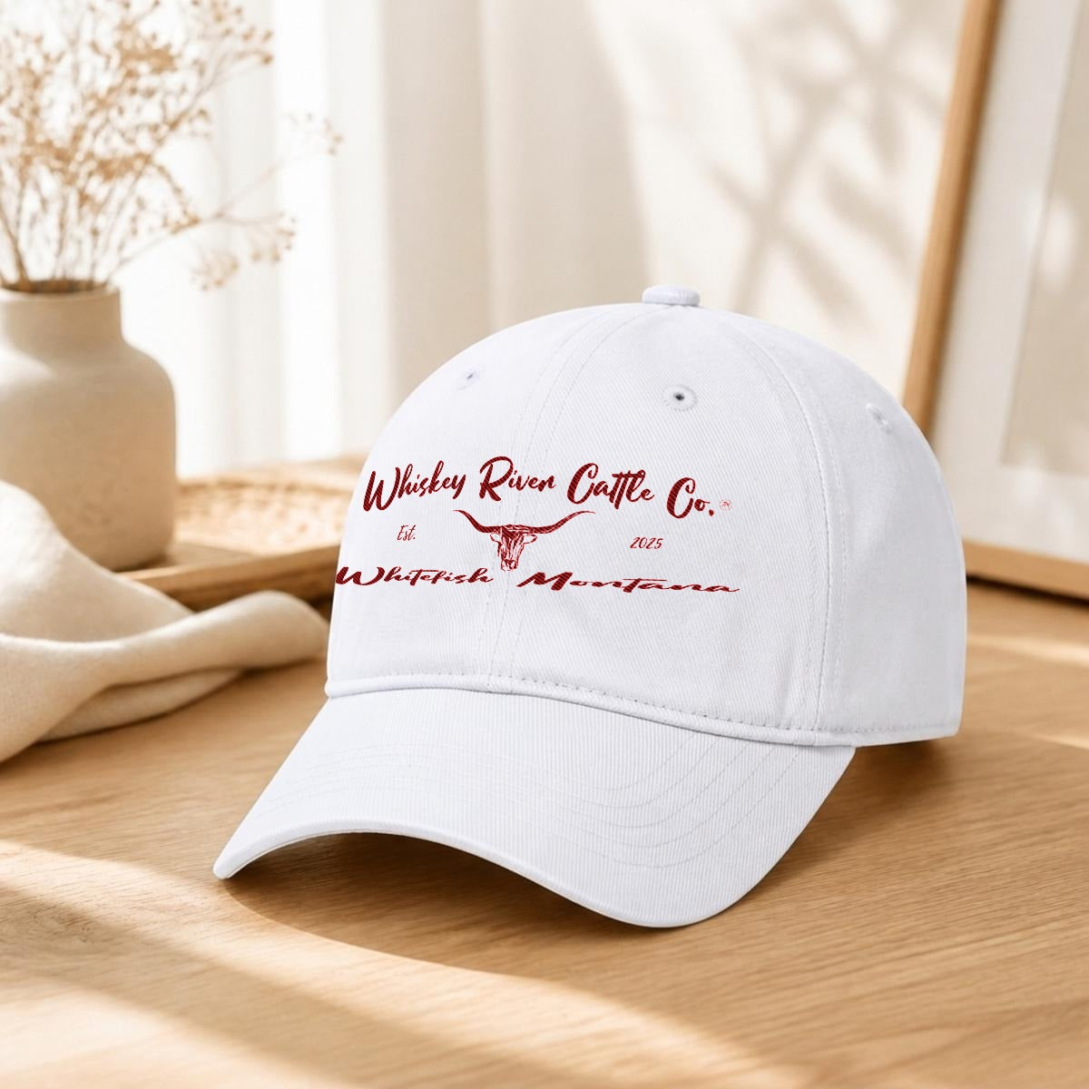 Whiskey River Cattle Co. Fishing Golf Baseball Cap