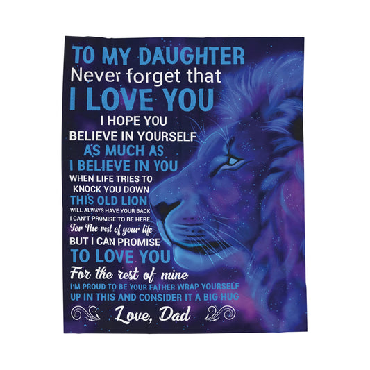 To My Daughter | Velveteen Plush Blanket