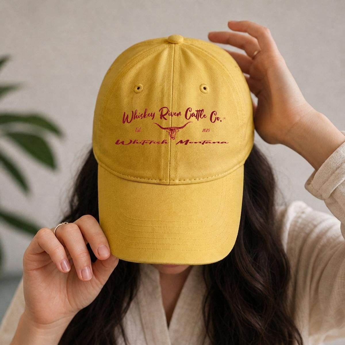 Whiskey River Cattle Co. Fishing Golf Baseball Cap