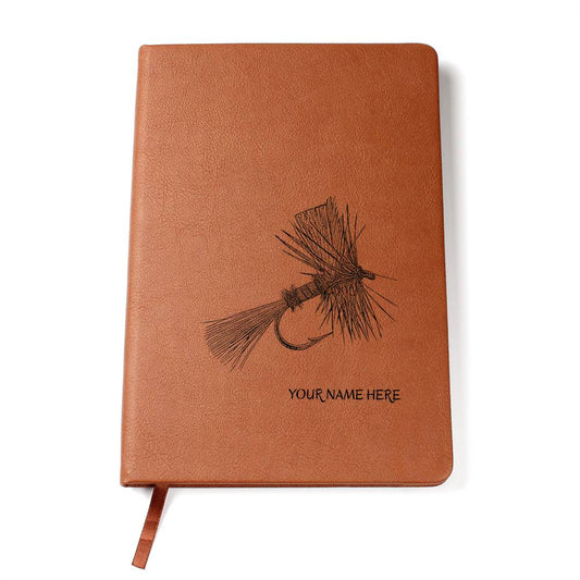 Royal Wulff Leather Journal — Personalized Fly Fishing Notebook for Men
