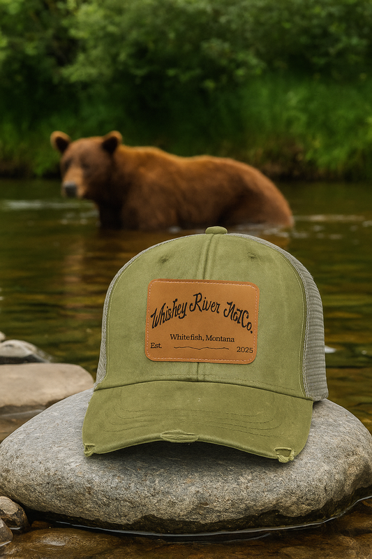 Whiskey River Vintage Mesh-Back Trucker Hat | Whitefish, Montana