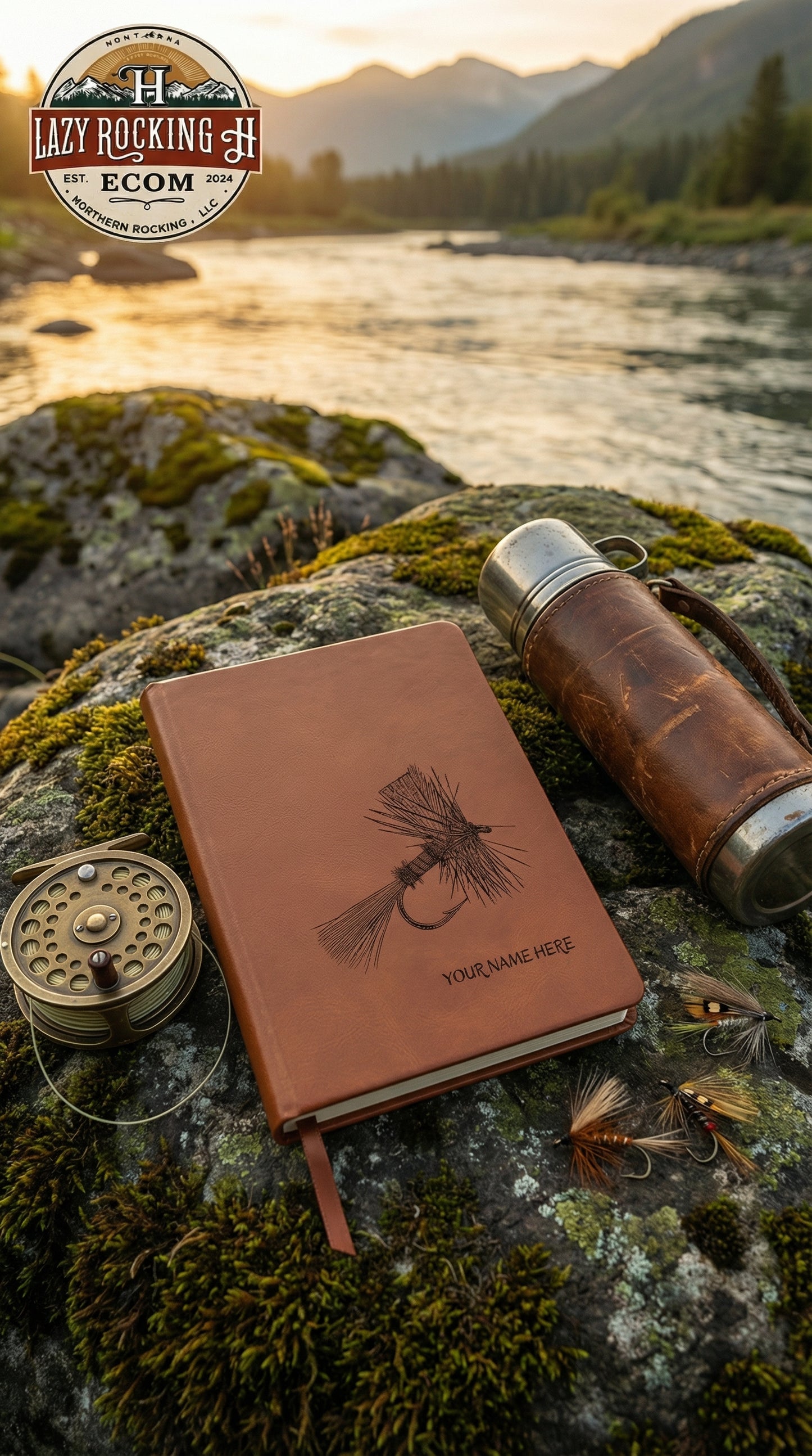 Custom Corporate Leather Journal – Personalized Royal Wulff Edition (Bulk Orders Available)