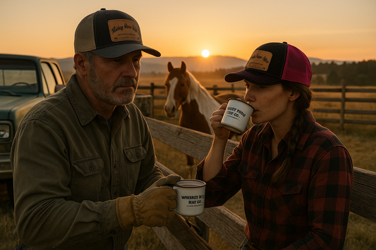 Whiskey River Hat Co. – Rugged Snapback for Work, Trail & Campfire