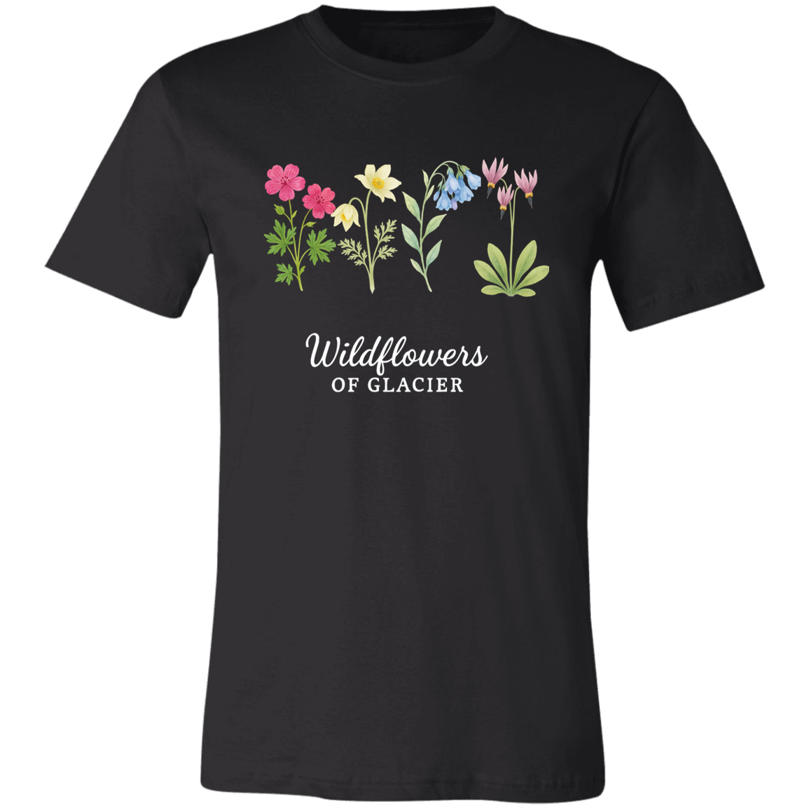 Wildflowers of Glacier Vintage Montana Botanical T‑Shirt (Unisex)