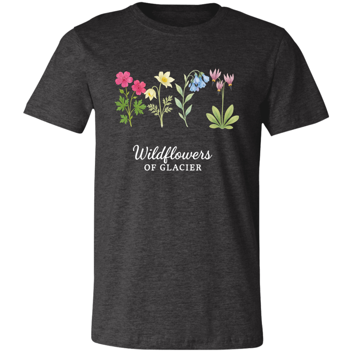 Wildflowers of Glacier Vintage Montana Botanical T‑Shirt (Unisex)