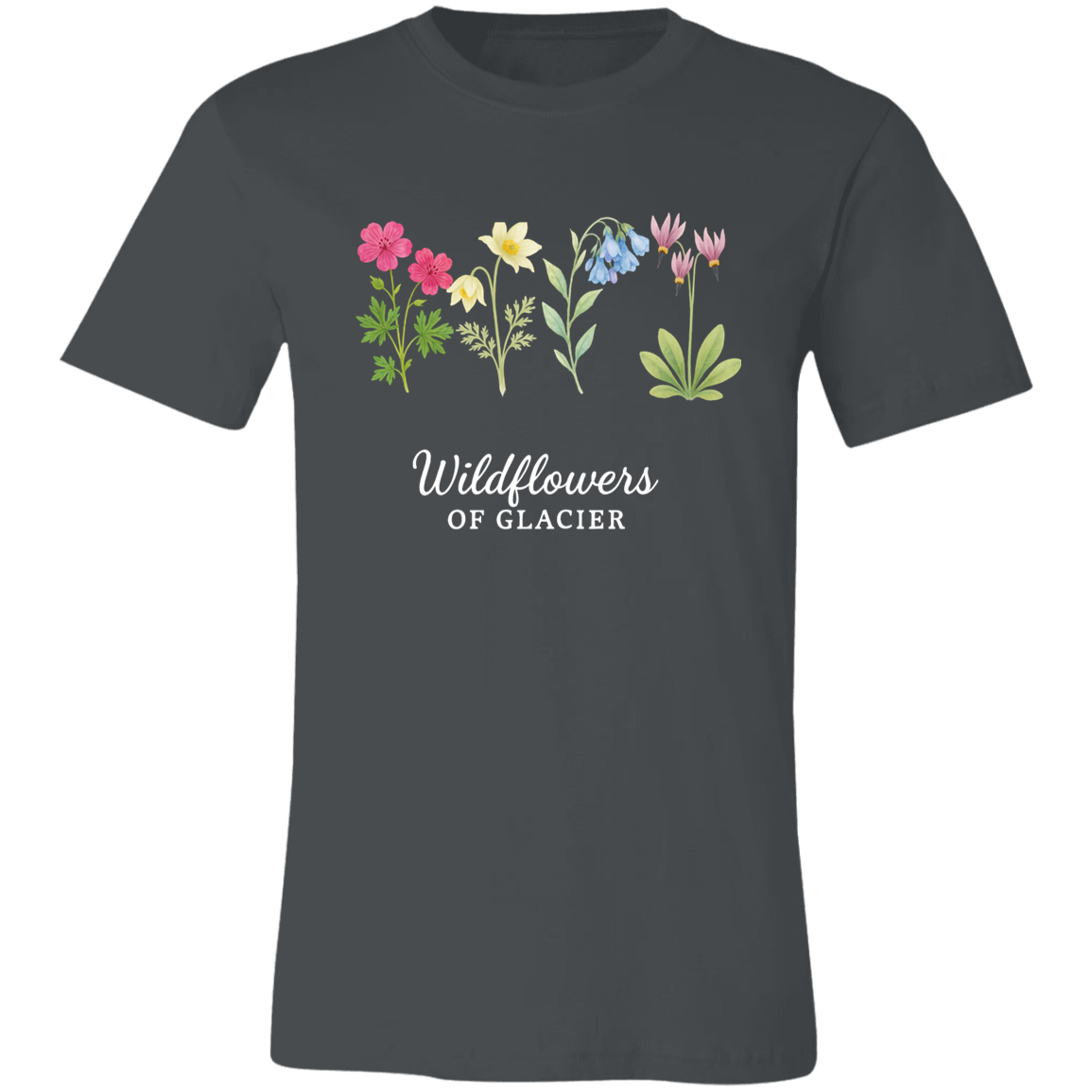 Wildflowers of Glacier Vintage Montana Botanical T‑Shirt (Unisex)