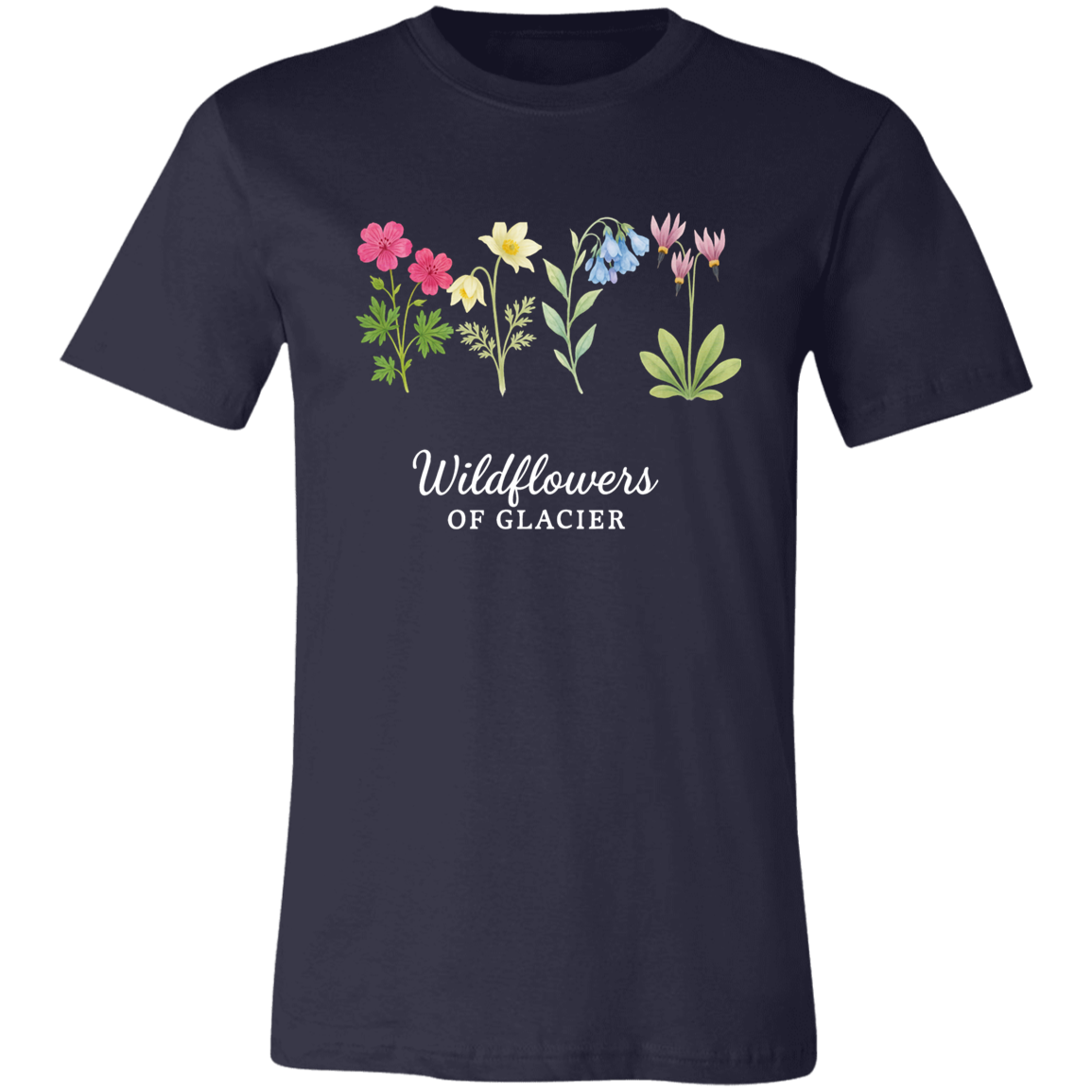 Wildflowers of Glacier Vintage Montana Botanical T‑Shirt (Unisex)