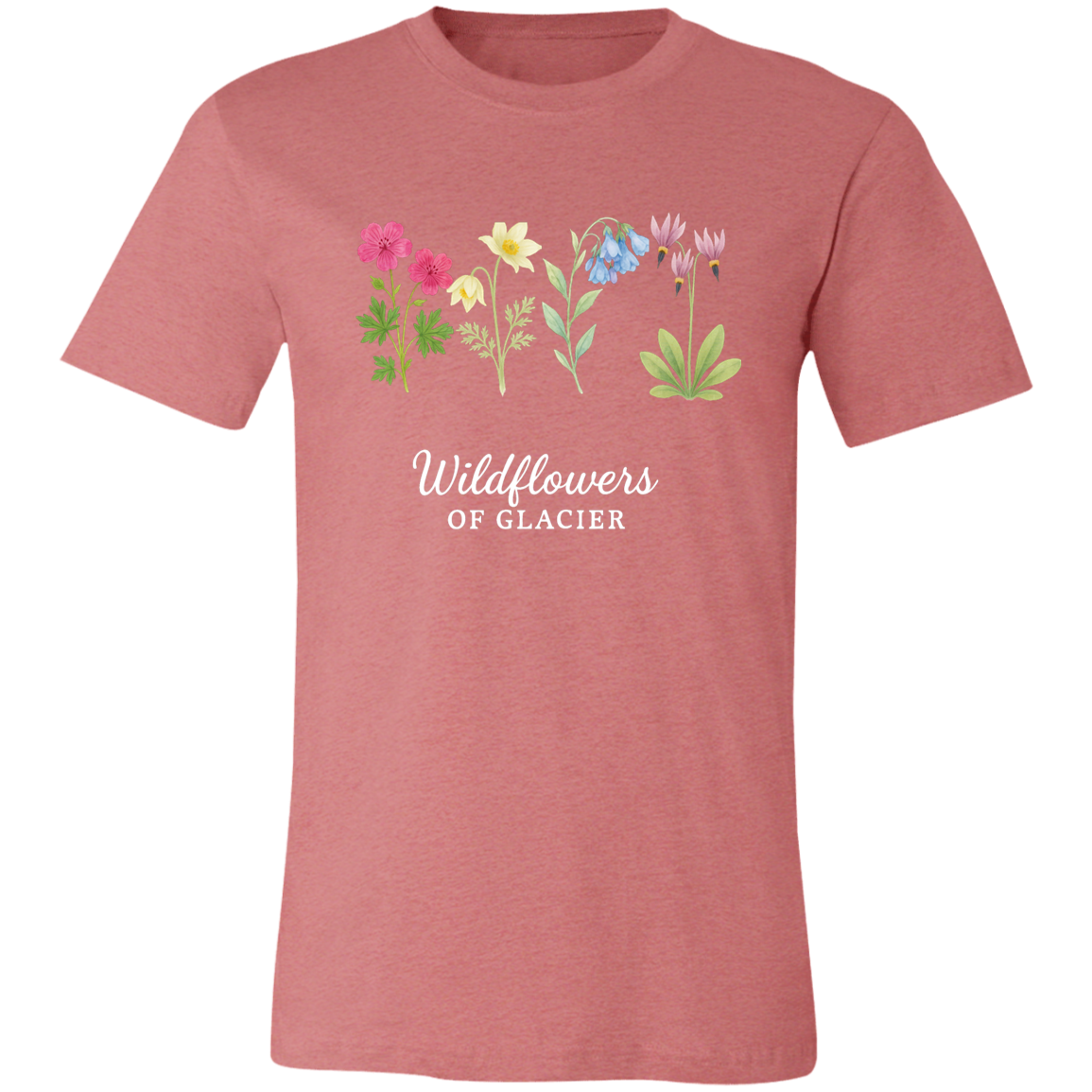 Wildflowers of Glacier Vintage Montana Botanical T‑Shirt (Unisex)