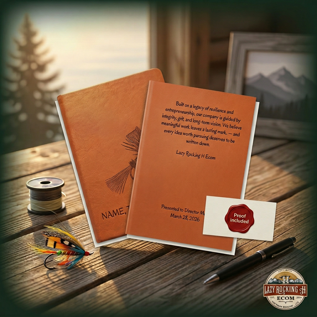 Custom Corporate Leather Journal – Personalized Royal Wulff Edition (Bulk Orders Available)