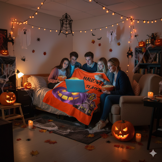 Halloween Sherpa Blanket 60×80 – Scary Soft, Seriously Spooky, Perfect for Dorm Movie Nights