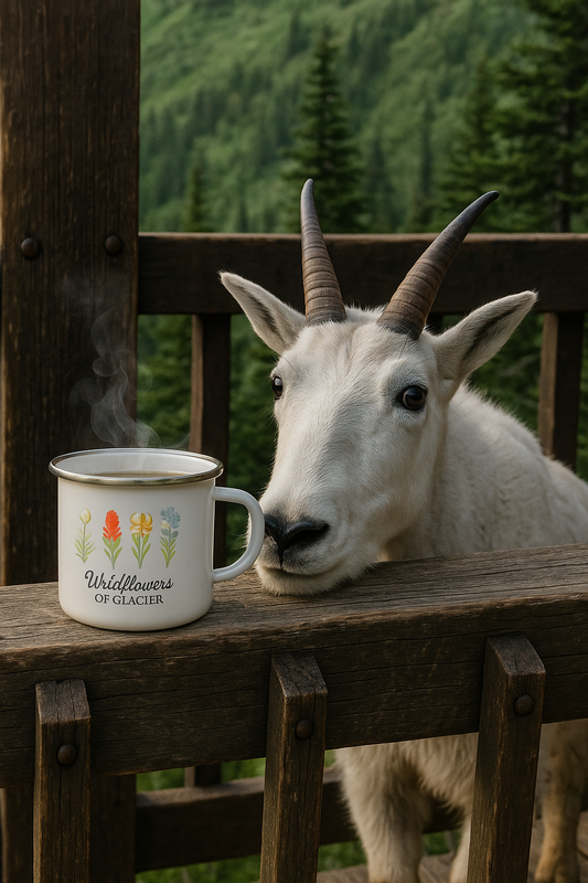 Wildflowers of Glacier™ Enamel Mug Bear Grass Edition