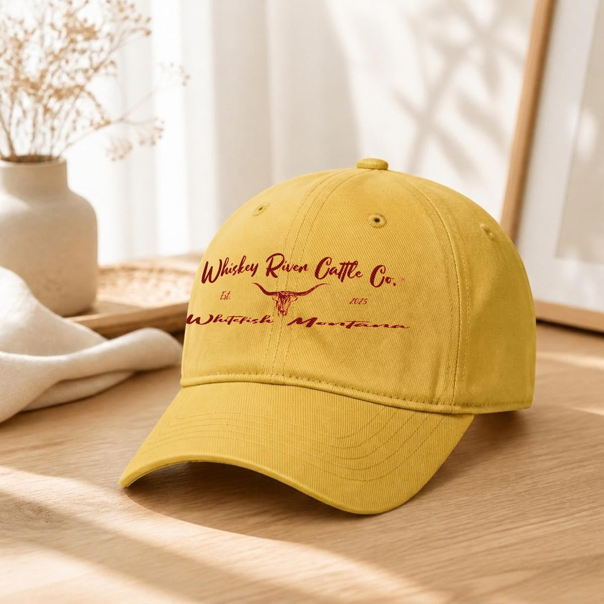 Whiskey River Cattle Co. Fishing Golf Baseball Cap