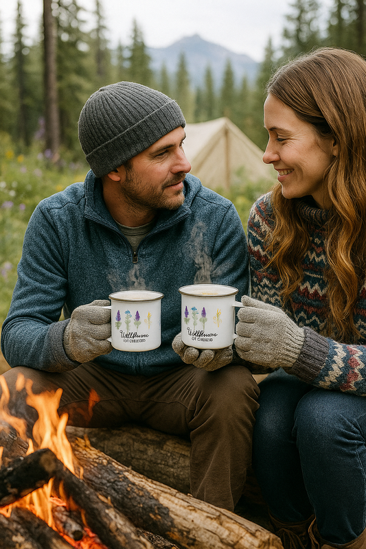 Wildflowers of Glacier™ Enamel Mug – Sticky Geranium