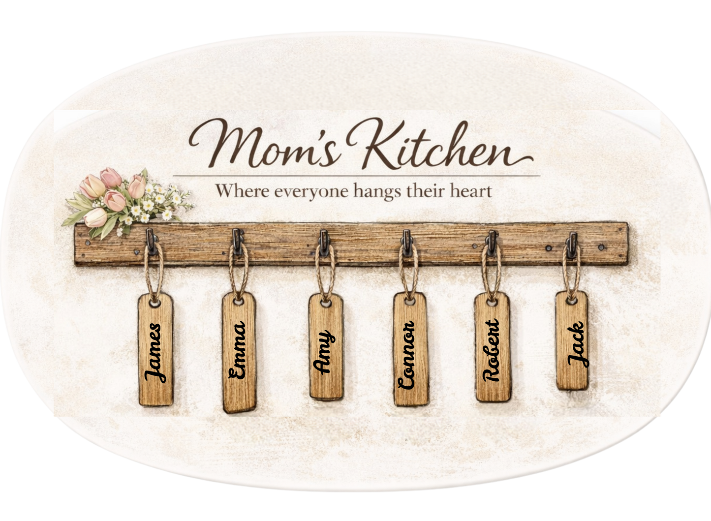 Mom’s Kitchen Personalized Family Platter – The Gift She’ll Treasure Forever